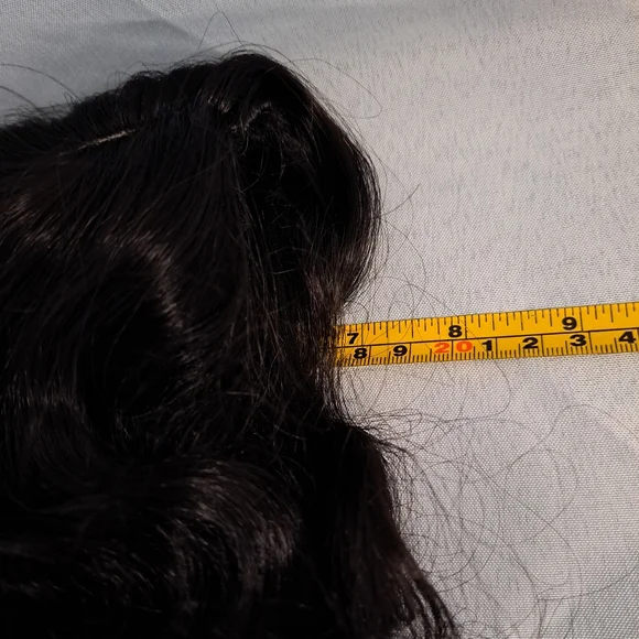 Black Vintage Finger Wave Wig - Picture 6 of 8